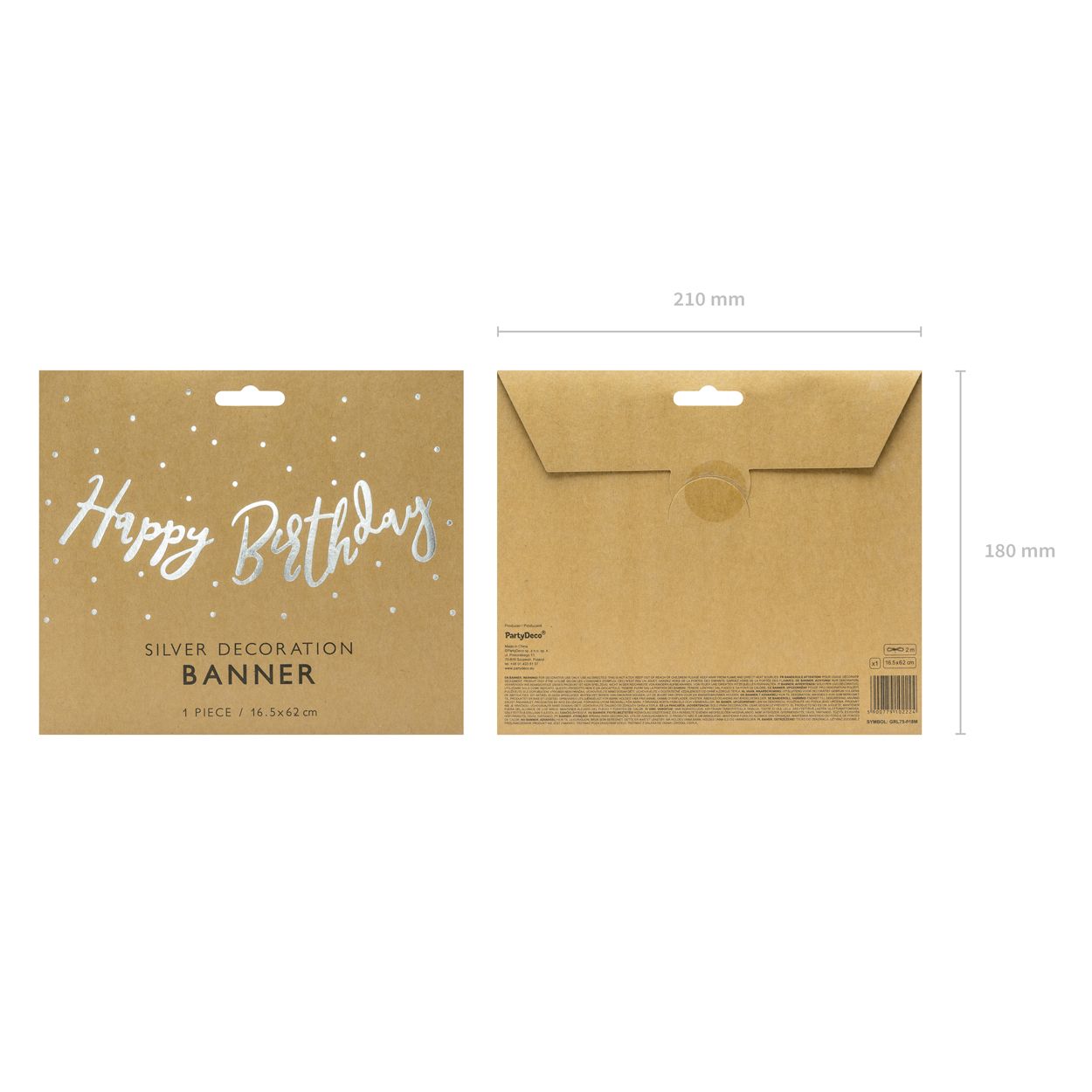 Happy Birthday Banner Silver