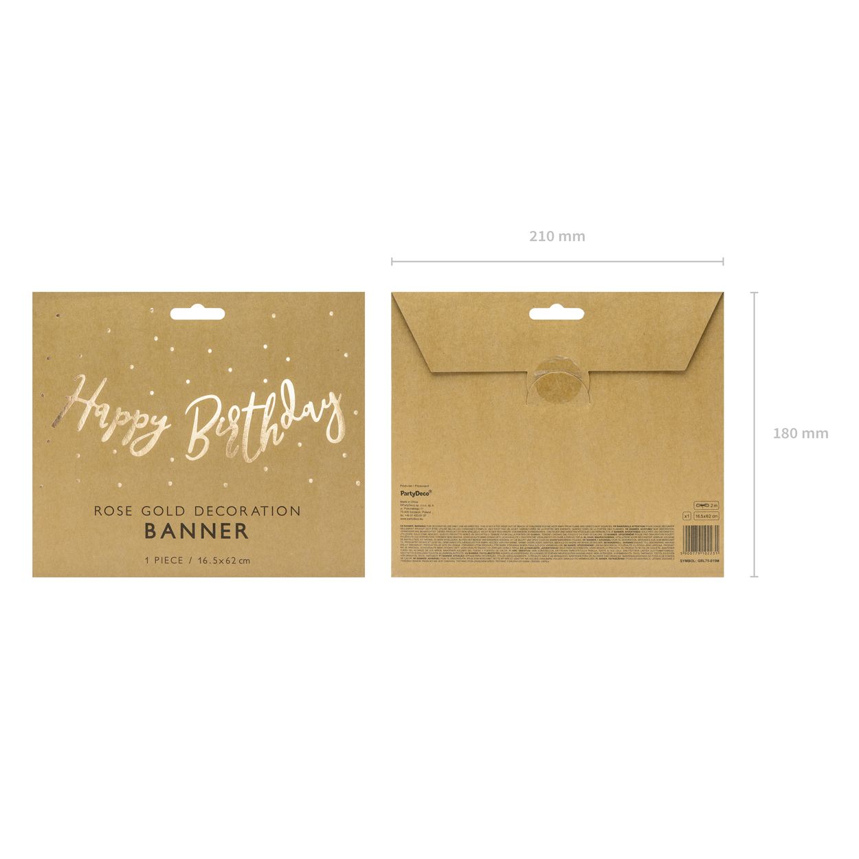 Happy Birthday Banner Gold