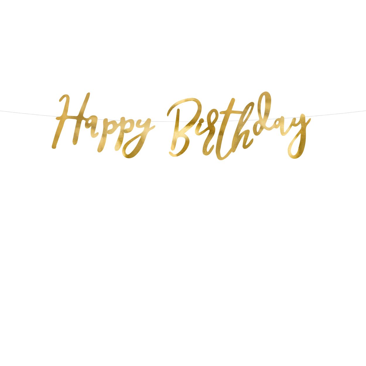 Happy Birthday Banner Gold