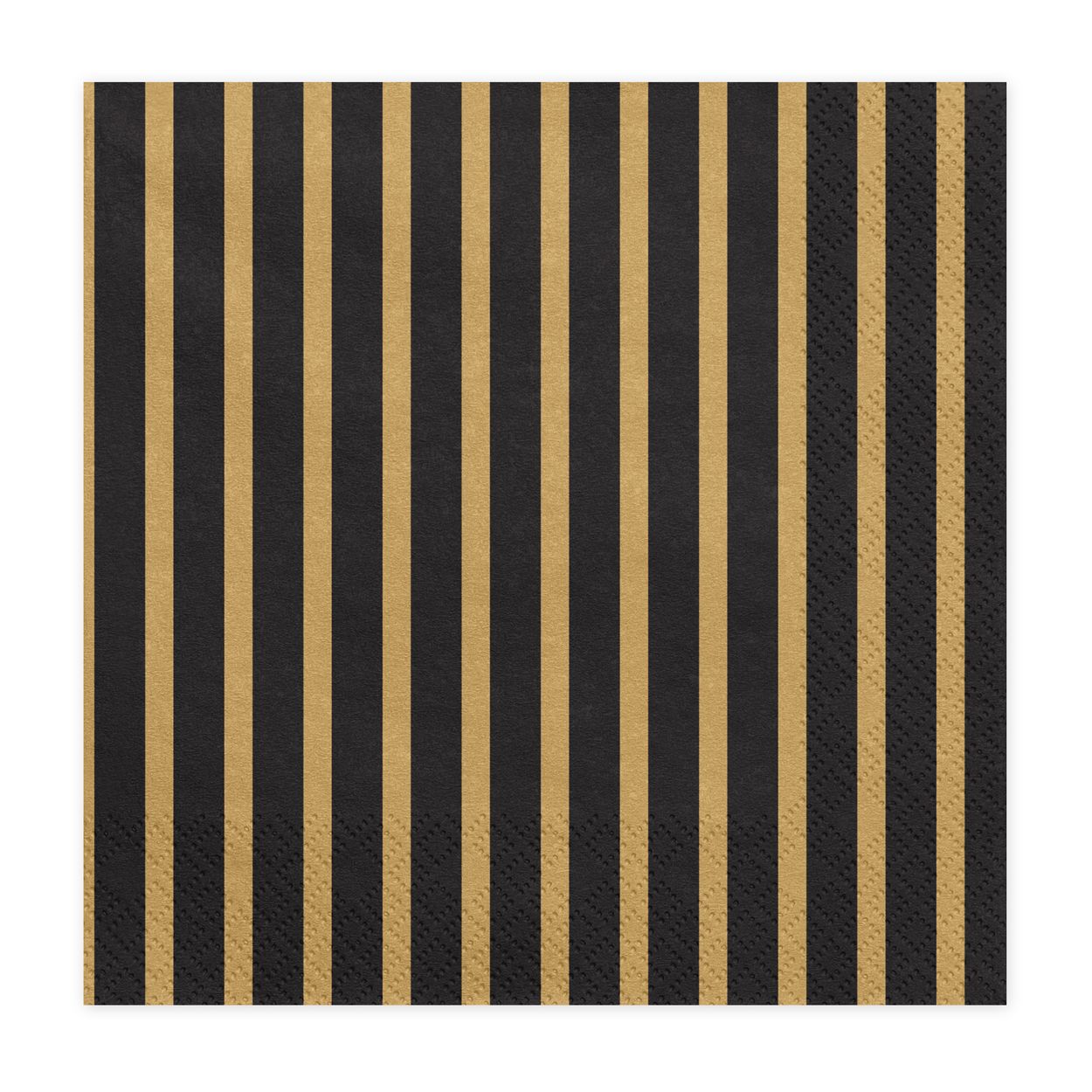 Stripes Napkins Gold 20 Piece