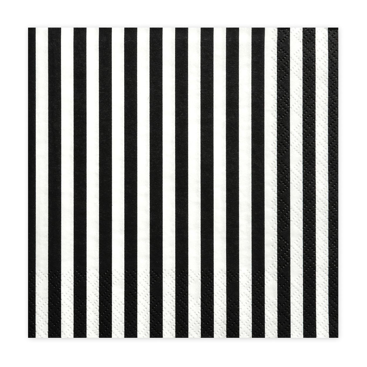 Stripes Napkins Black 20 Piece