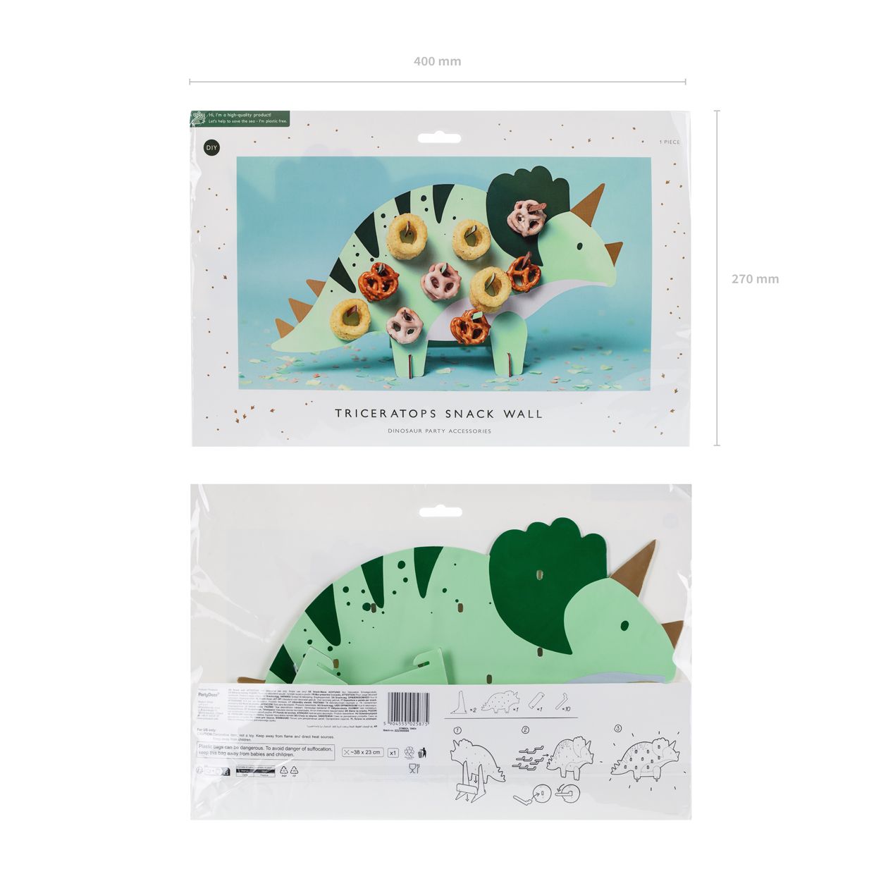Triceratops Snack Wall