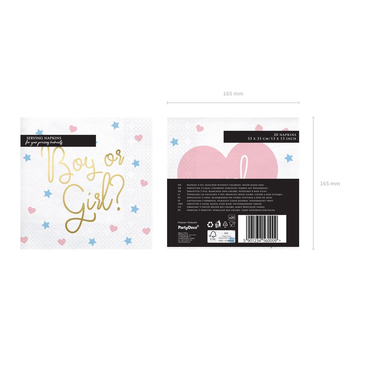 Boy or Girl Napkins 20 Piece