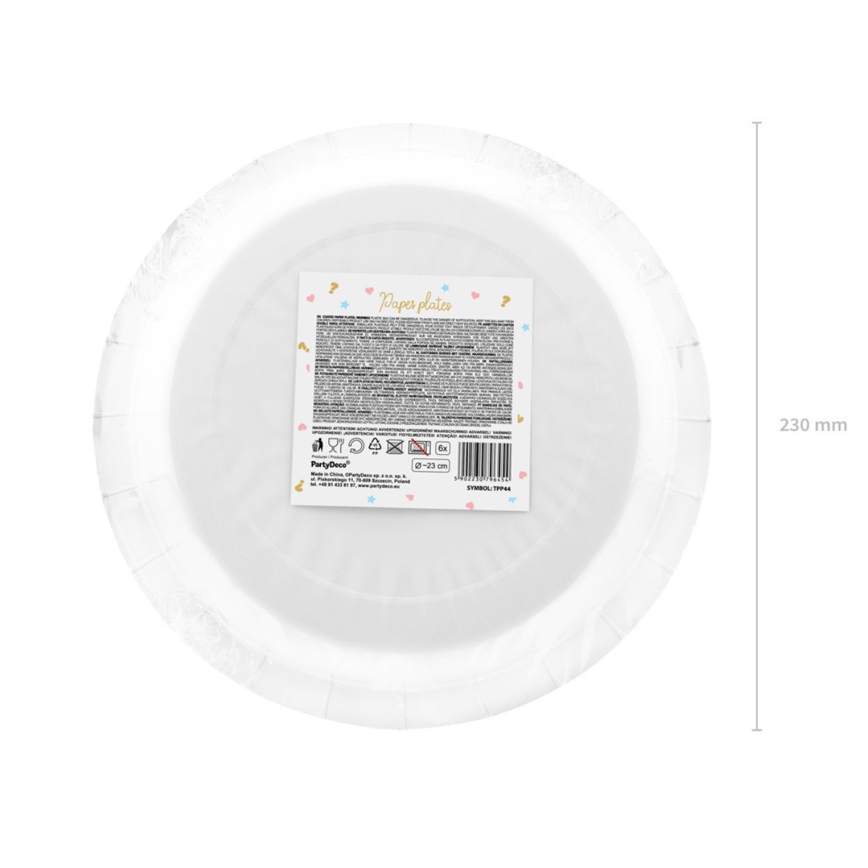 Boy or Girl Plates 23cm 6 Piece
