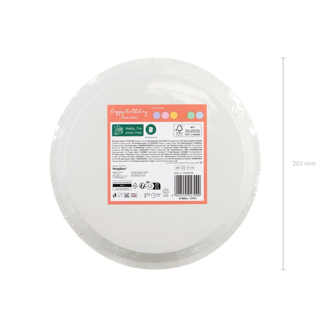 Mixed Plates 21cm 6 Piece