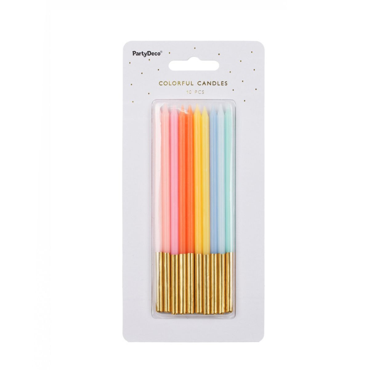 Mixed Birthday Candles 10 Piece