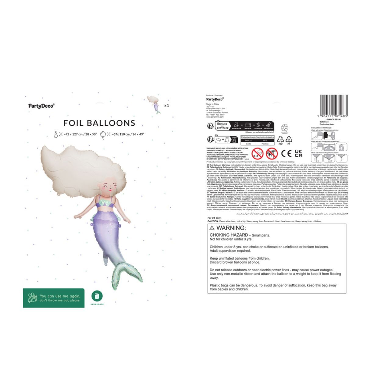 Foil Balloon Mermaid Mix