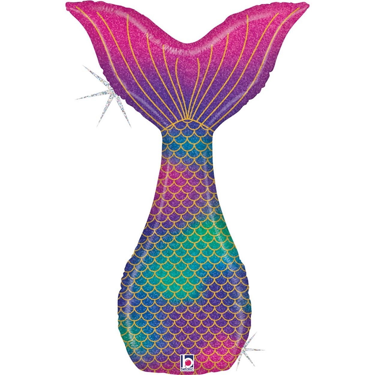 Glitter Mermaid Super Shape Tail Foil Balloon