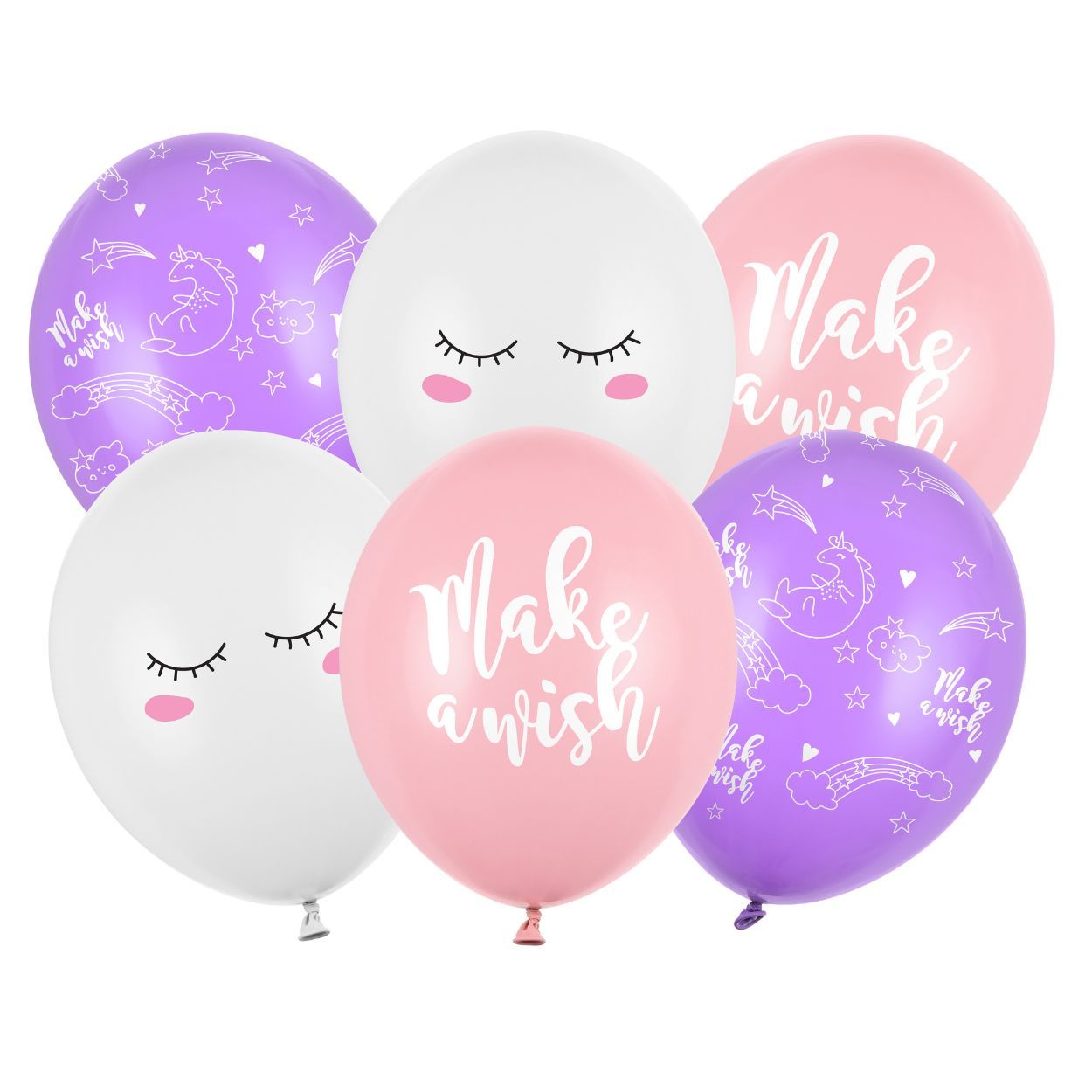Unicorn Balloons 30cm 6 Piece