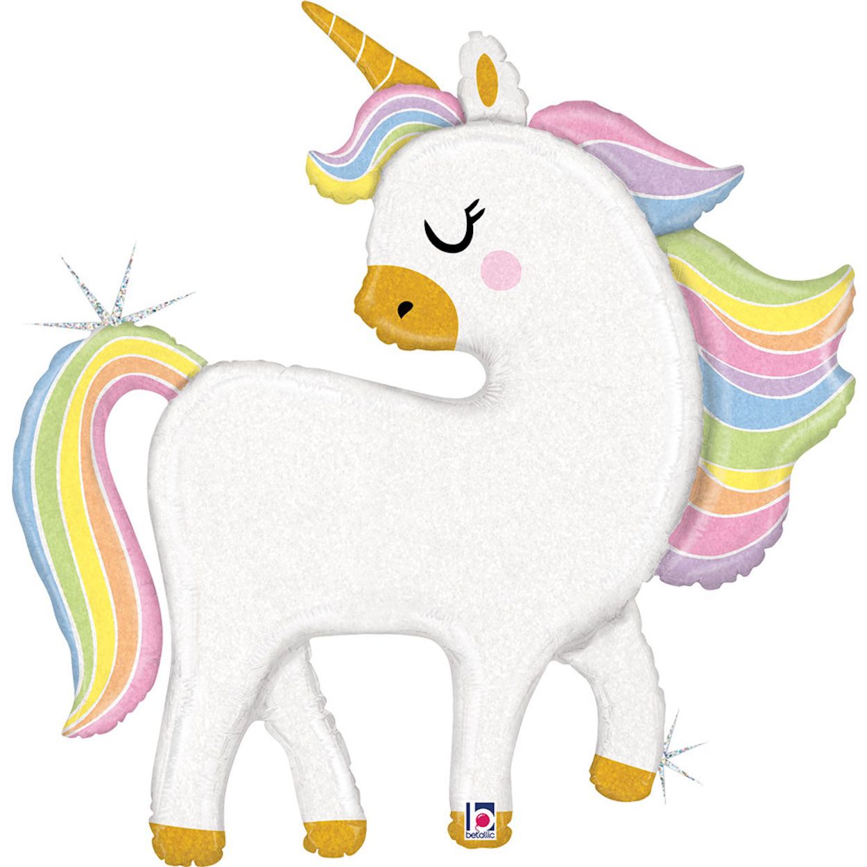 Glitter Pastel Unicorn Super Shape Foil Balloon