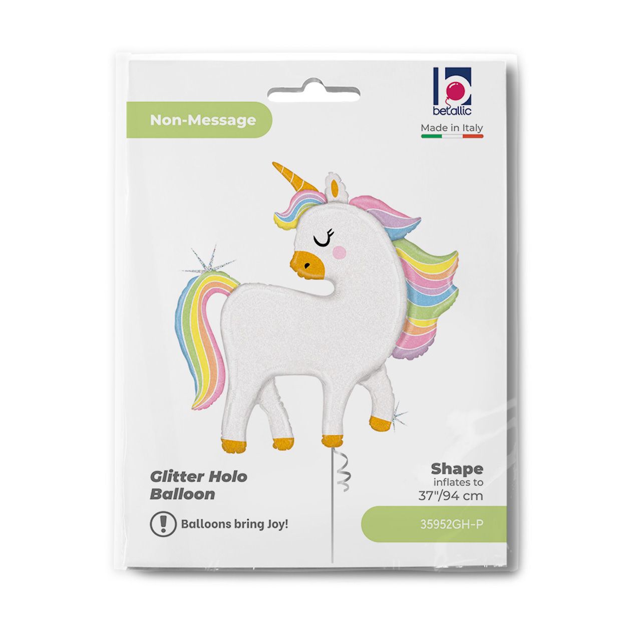 Glitter Pastel Unicorn Super Shape Foil Balloon
