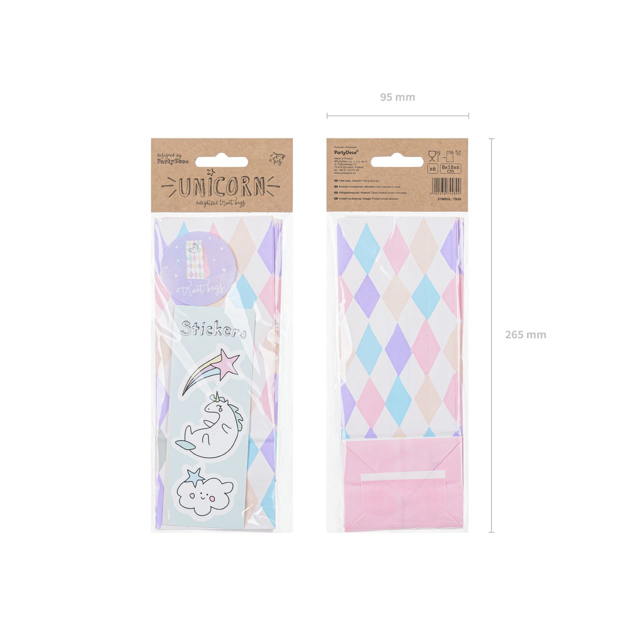 Unicorn Treat Bags 6 Piece