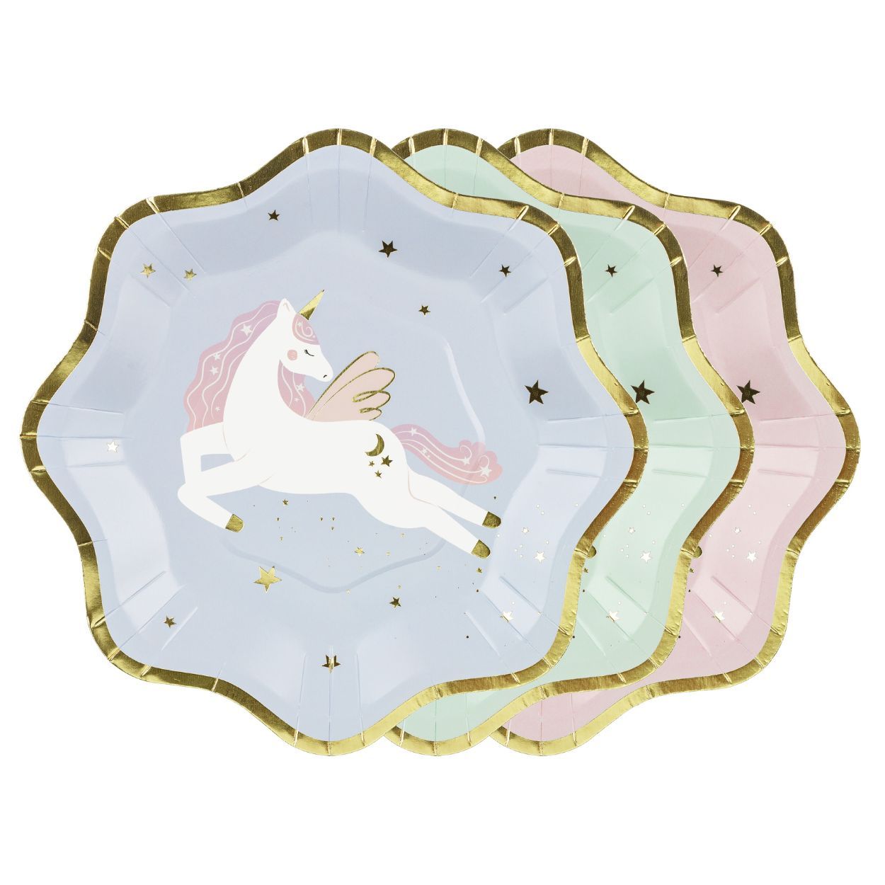 Unicorn Plates 18x18cm 6 Piece