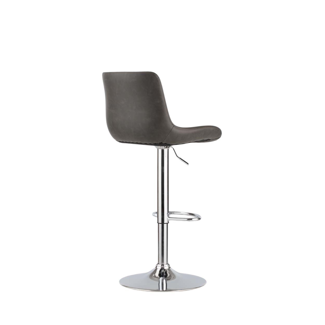 Westbury Grey Leather Barstool