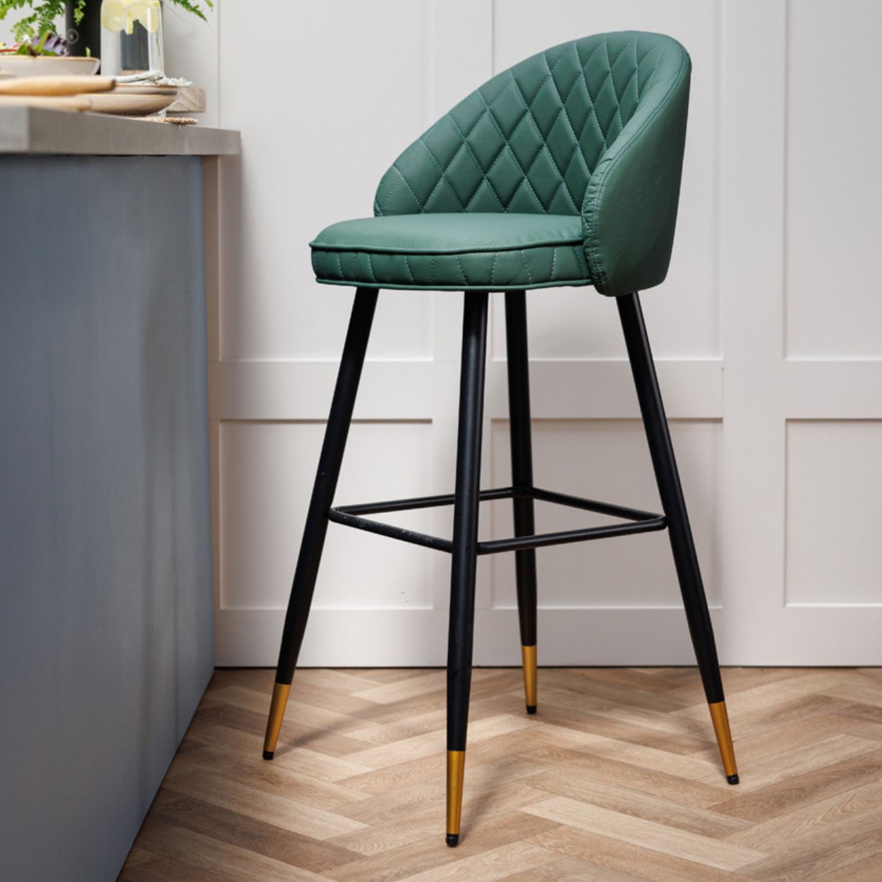 Clifton Green Faux Leather Barstool