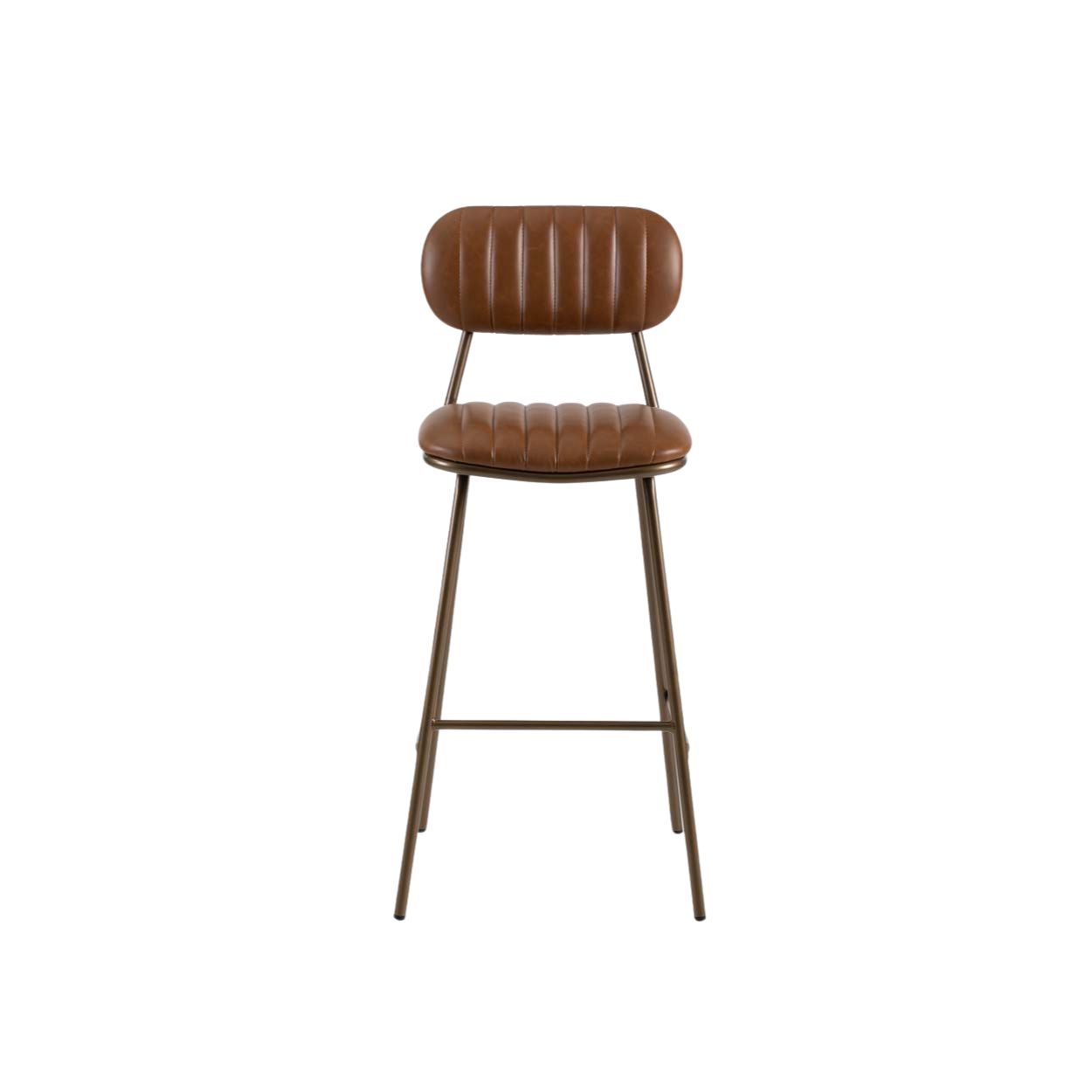 Bronx Brown Faux Leather Barstool