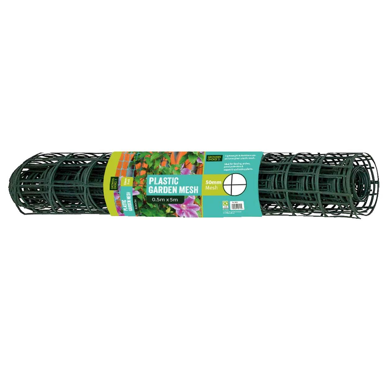 50mm Plastic Garden Mesh Mini-Roll Green 0.5m x 5m