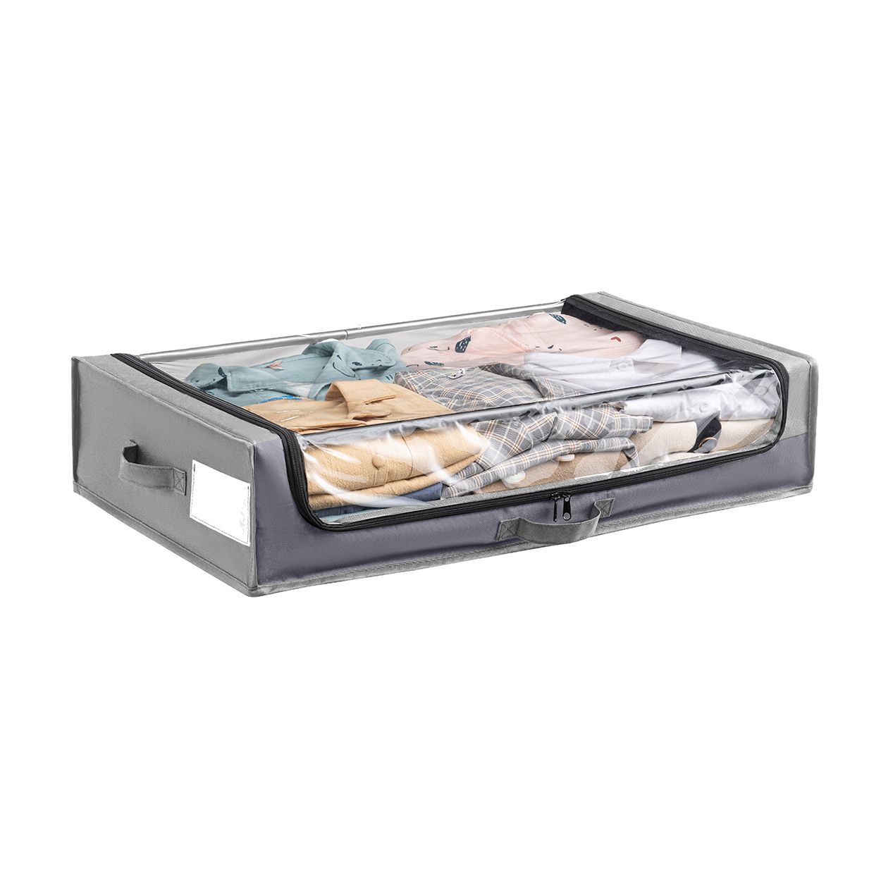 Under Bed Storage On Wheels Grey