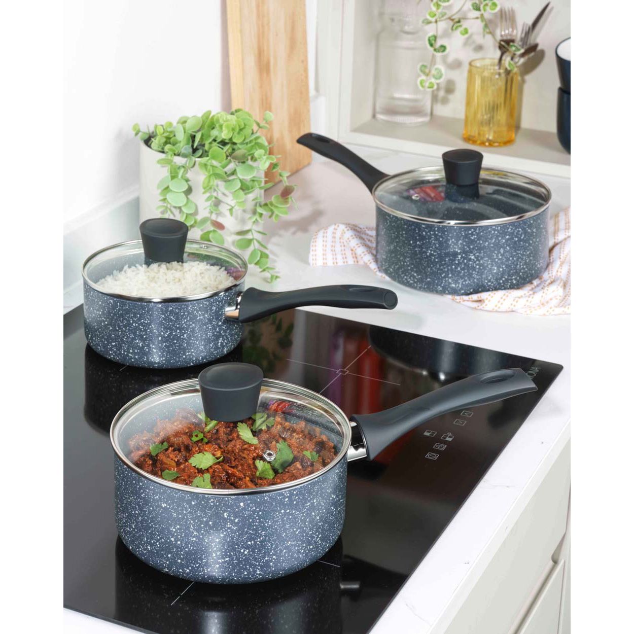 Russel Hobbs 3PC Nightfall Sauce Pan Set