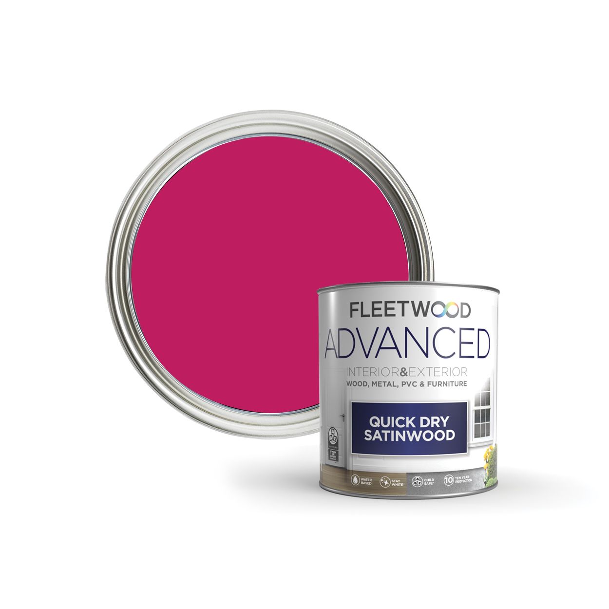 Fleetwood Advanced Satinwood Gaiety Red 750ml