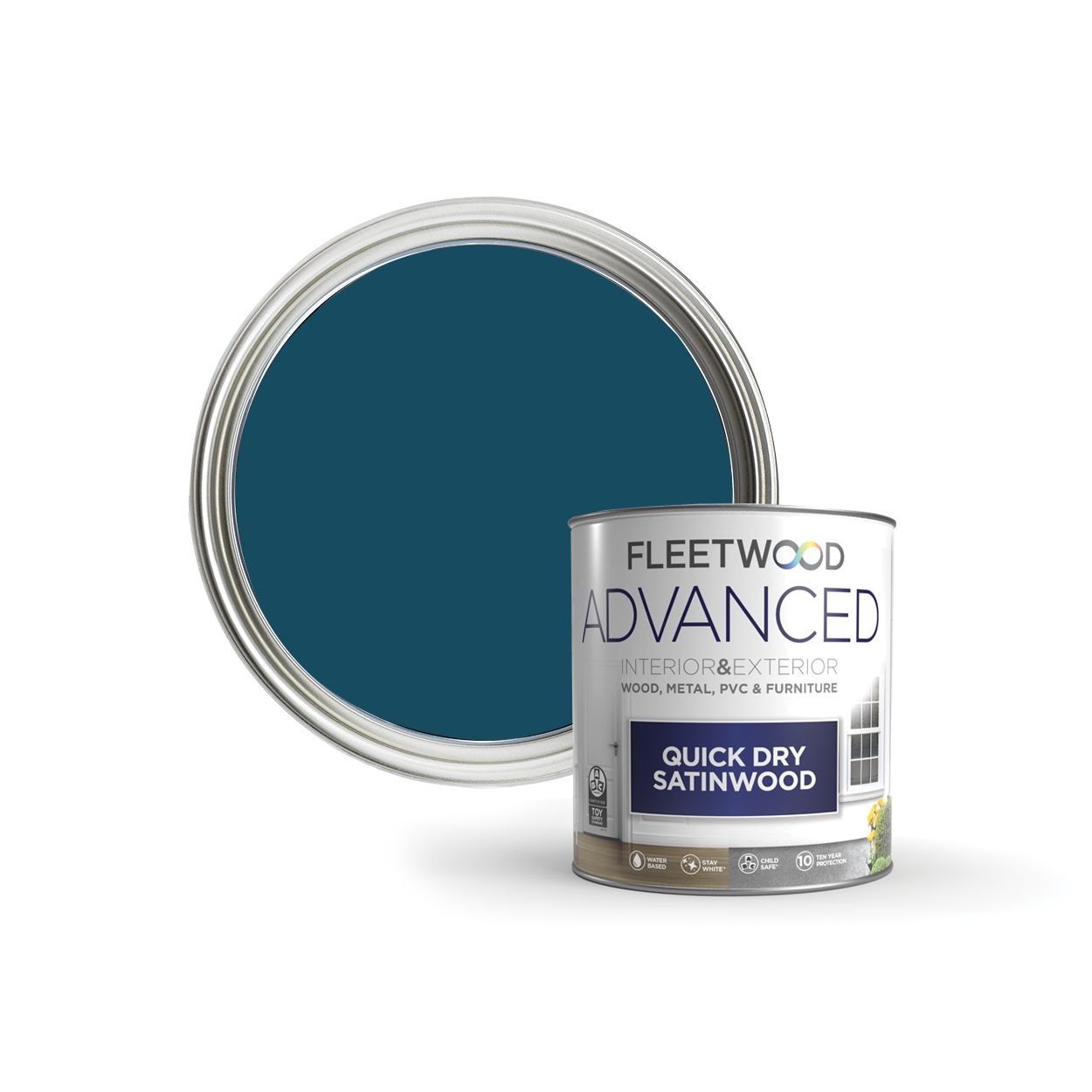 Fleetwood Advanced Satinwood Merrion Teal 750ml
