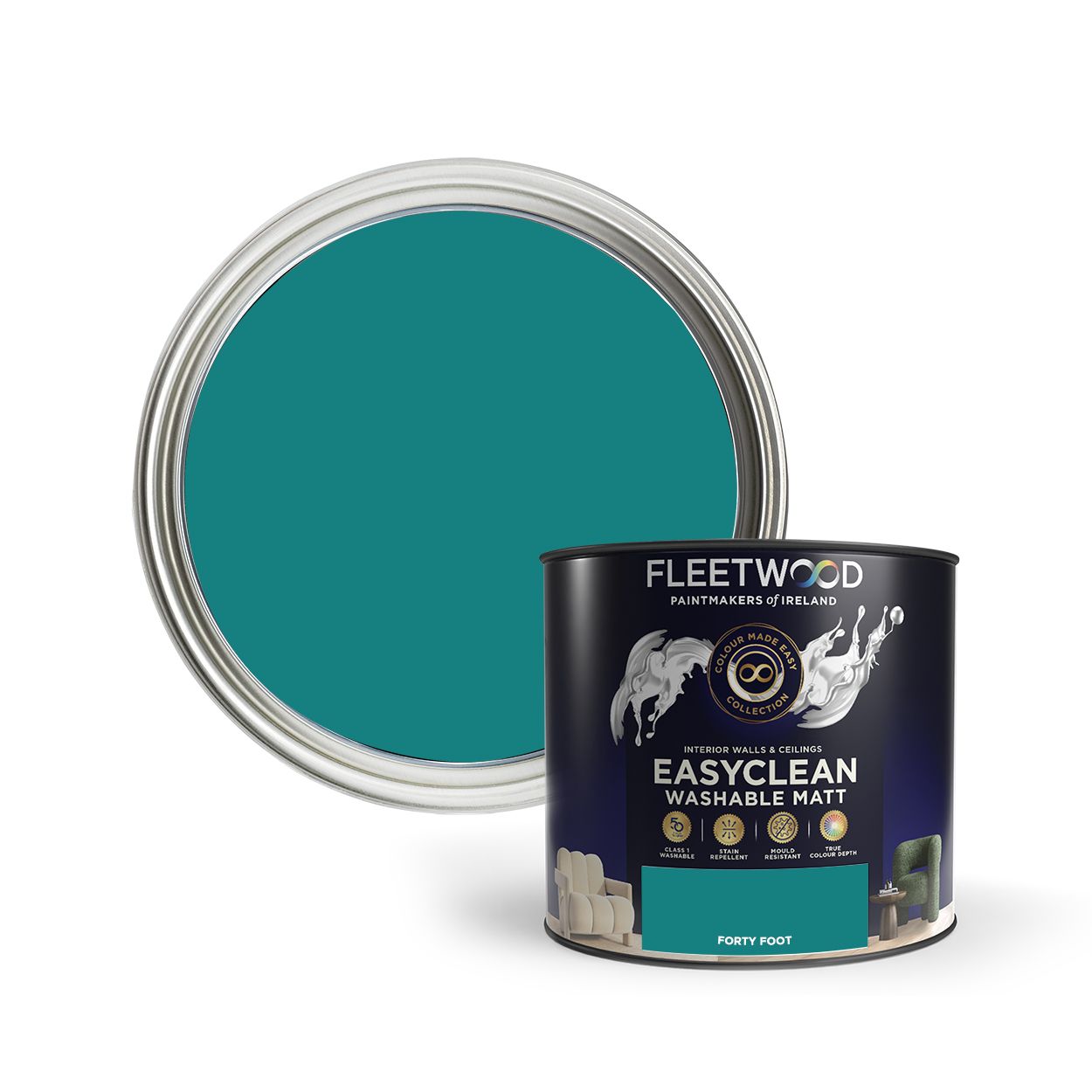 Fleetwood Easyclean Matt Forty Foot 2.5Ltr
