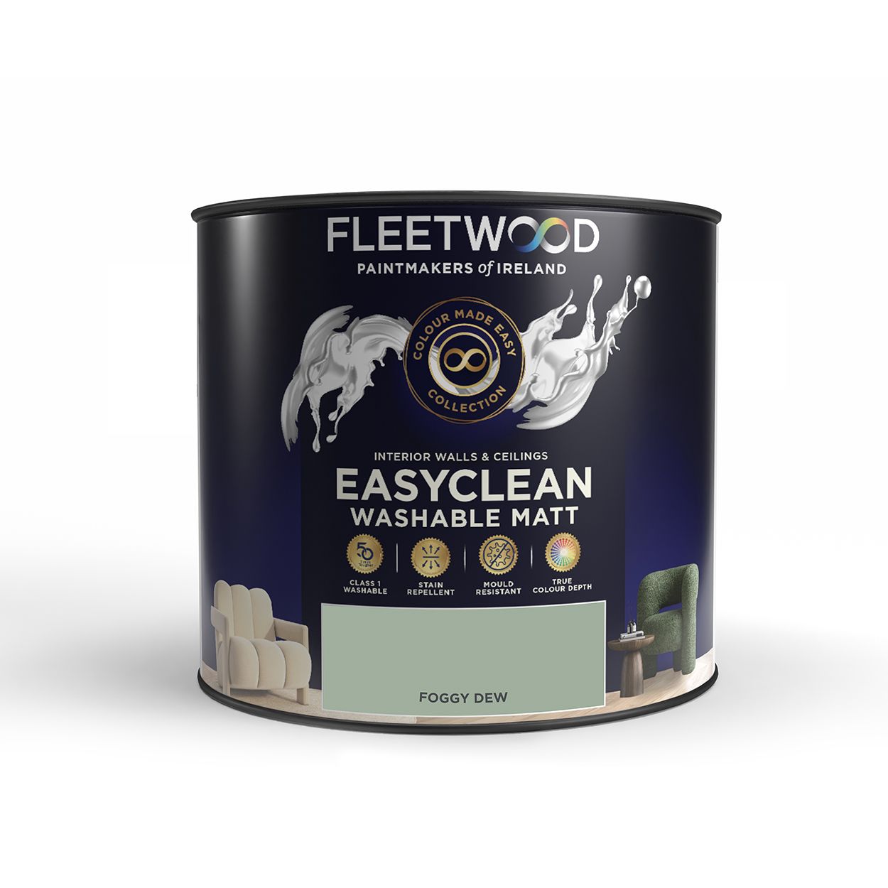 Fleetwood Easyclean Matt Foggy Dew 2.5Ltr