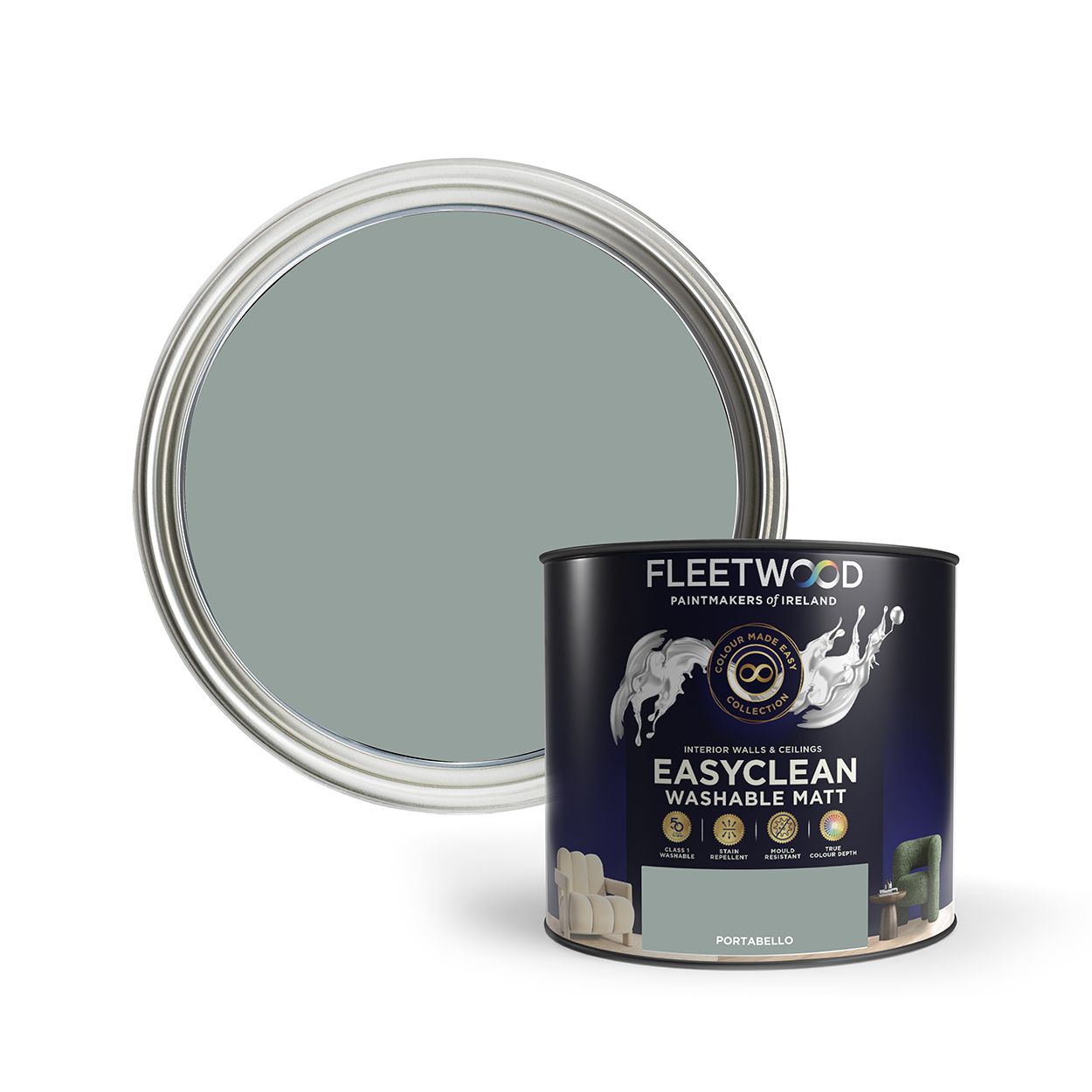 Fleetwood Easyclean Matt Portabello 2.5Ltr