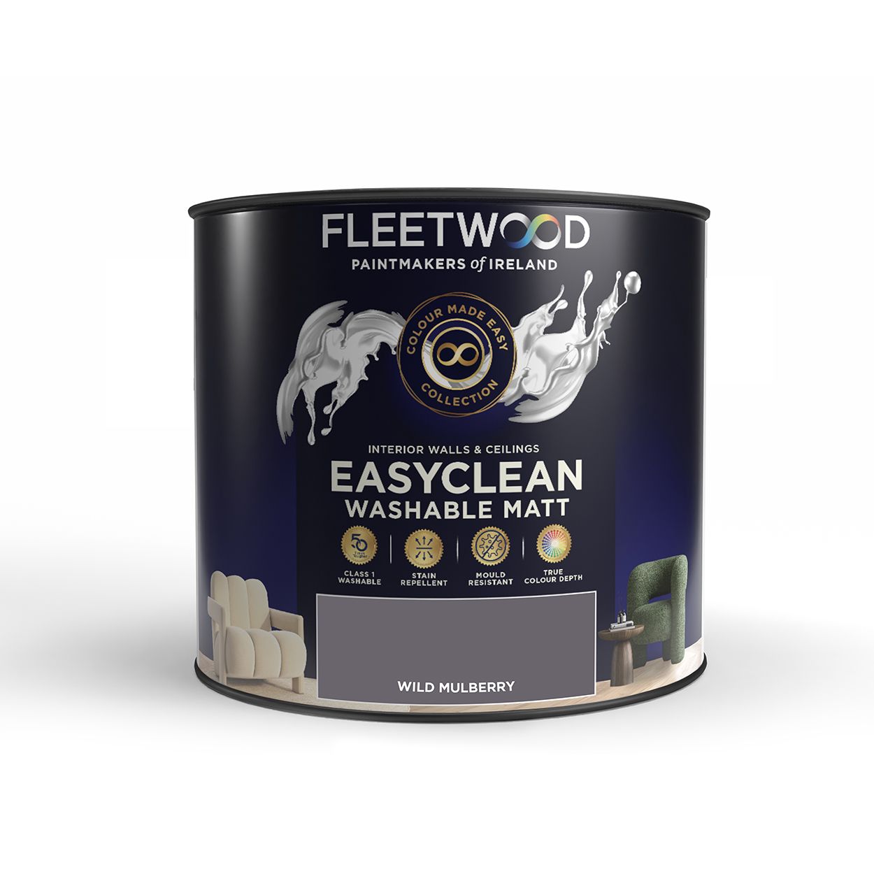 Fleetwood Easyclean Matt Wild Mulberry 2.5Ltr