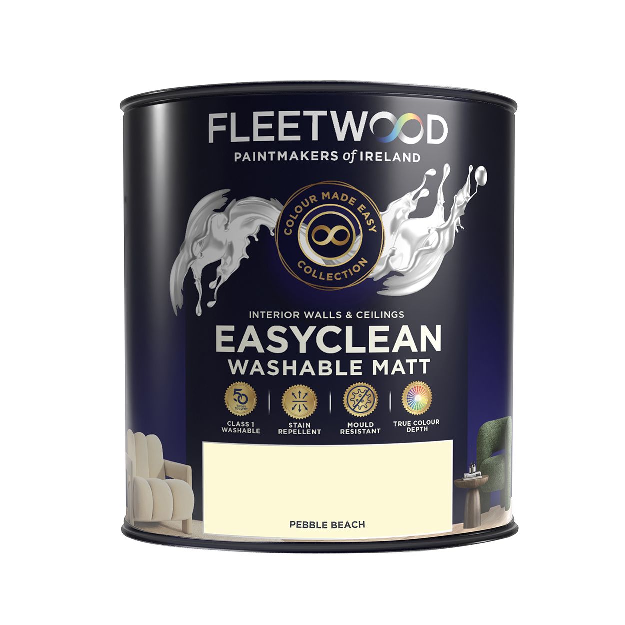 Fleetwood Easyclean Matt Pebble Beach 5Ltr