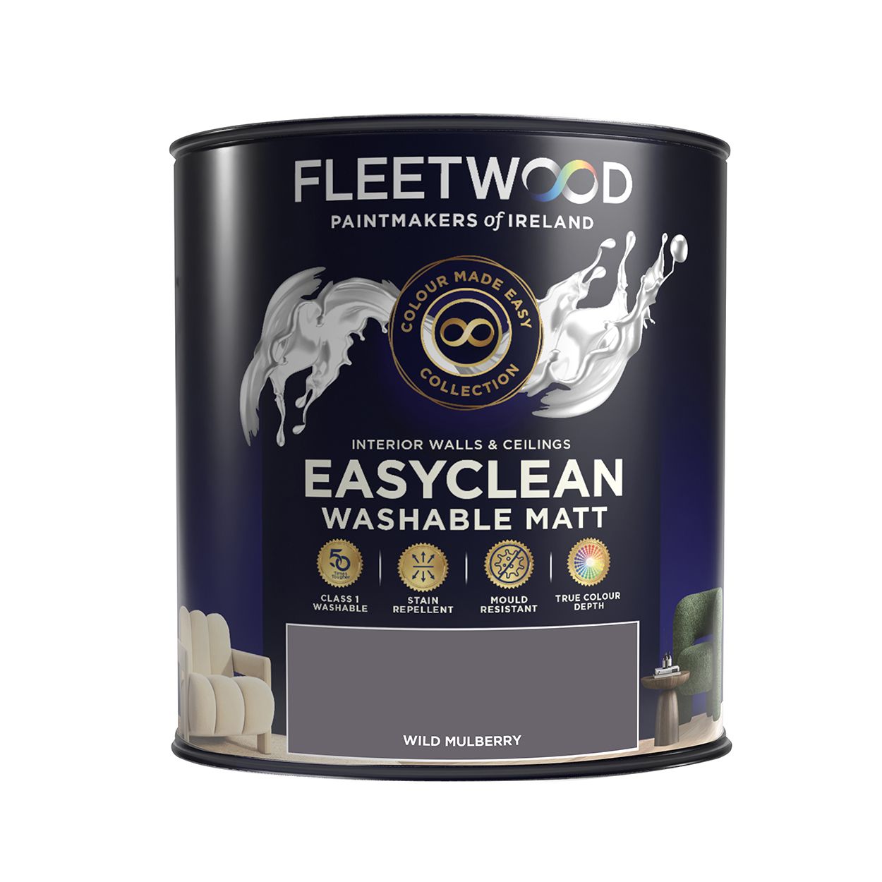 Fleetwood Easyclean Matt Wild Mulberry 5Ltr