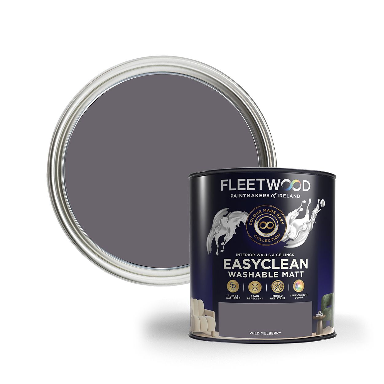 Fleetwood Easyclean Matt Wild Mulberry 5Ltr