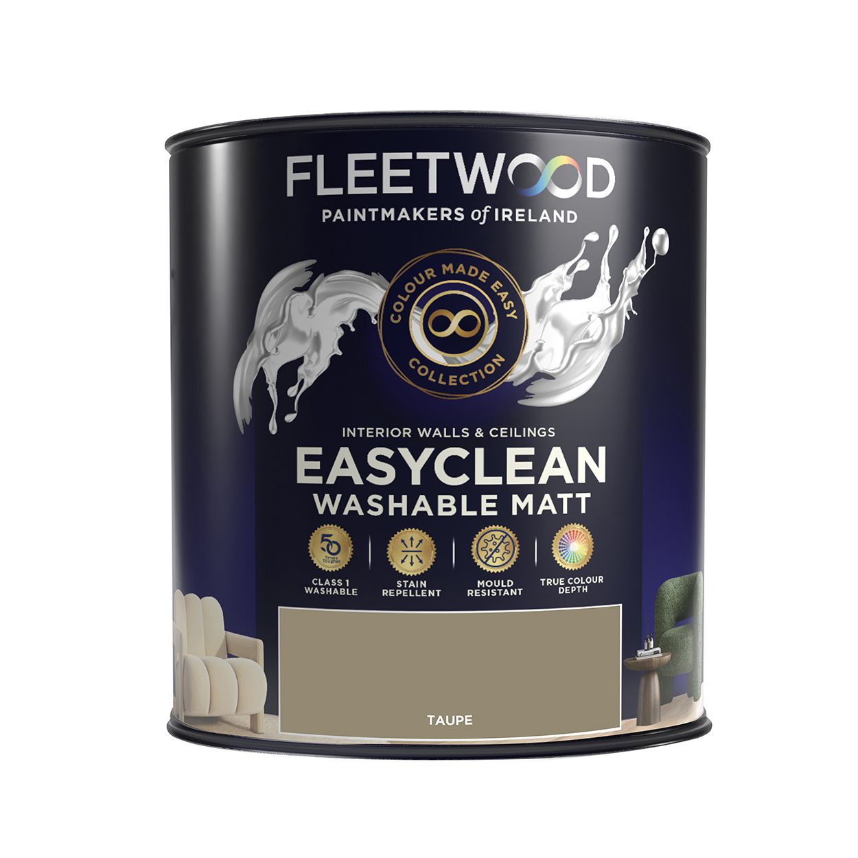 Fleetwood Easyclean Matt Taupe 5Ltr