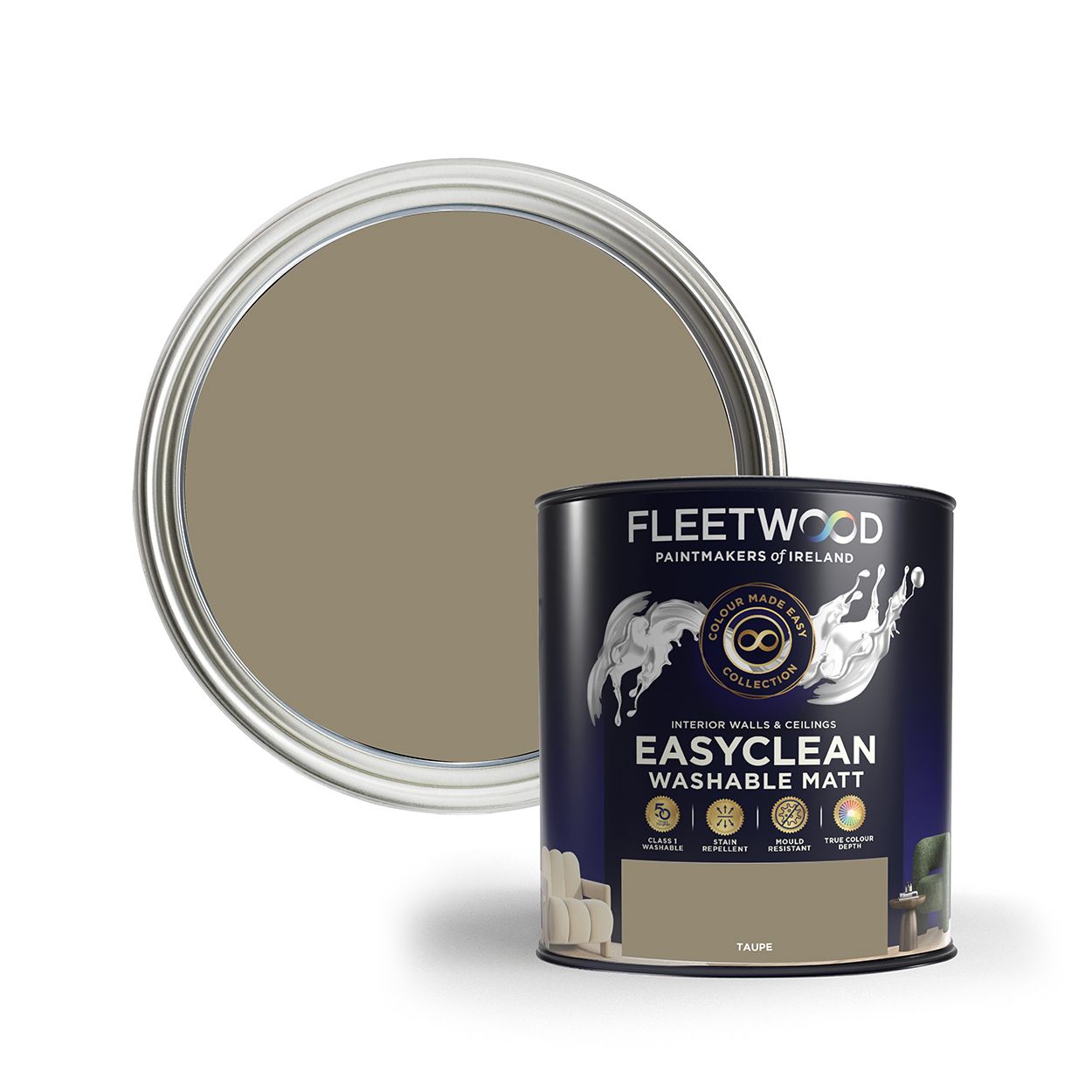 Fleetwood Easyclean Matt Taupe 5Ltr