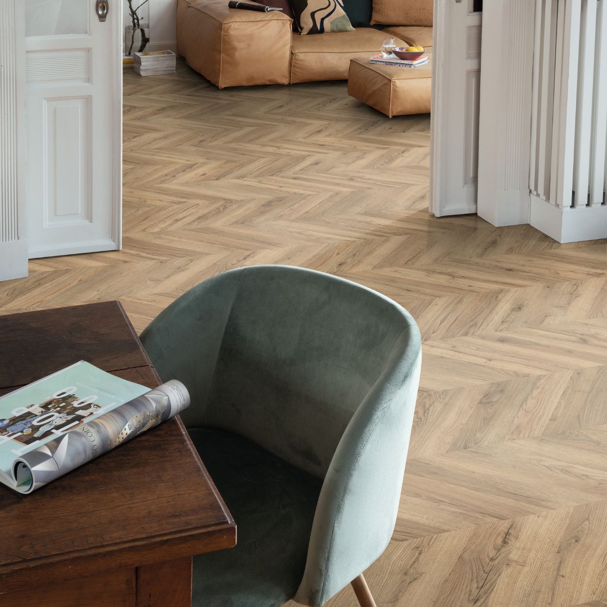 8mm Dark Rillington Chevron Laminate 2.53sqm