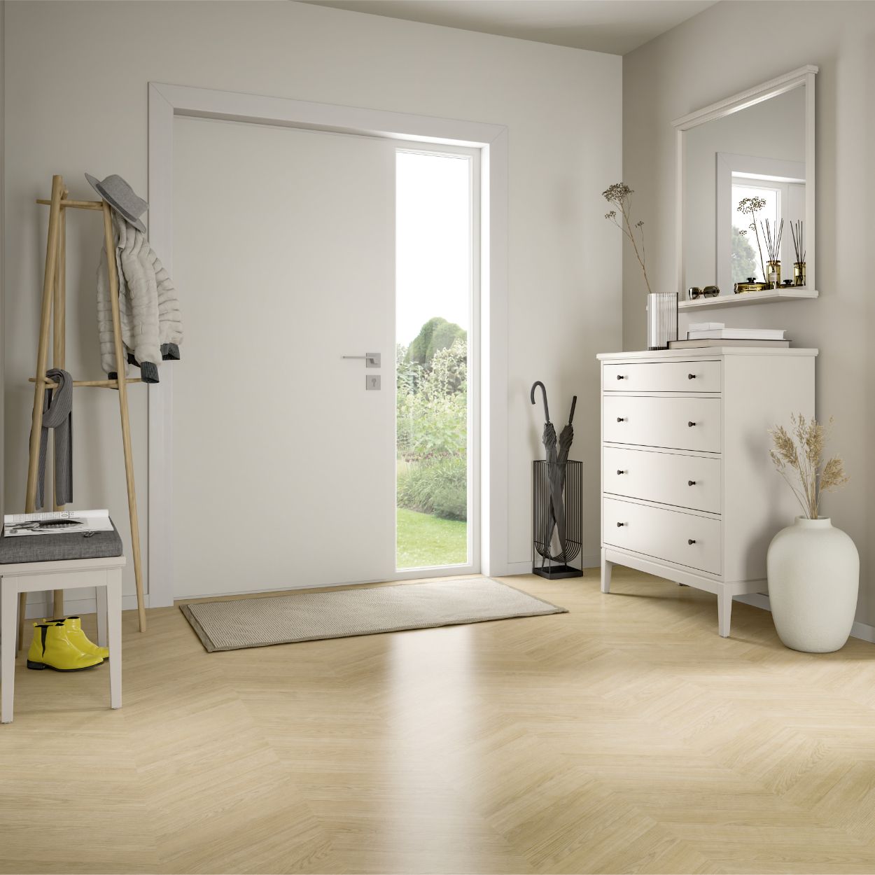 8mm Sand Skanderborg Chevron Laminate 2.53sqm
