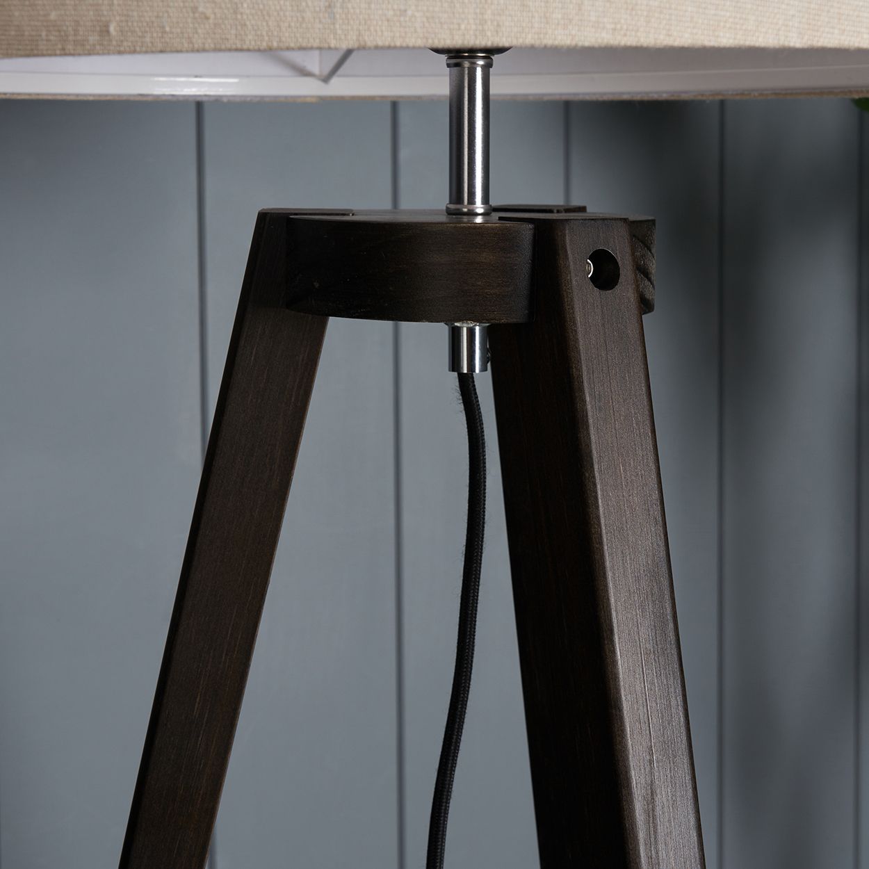 Blyth Wooden Tripod Floor Lamp