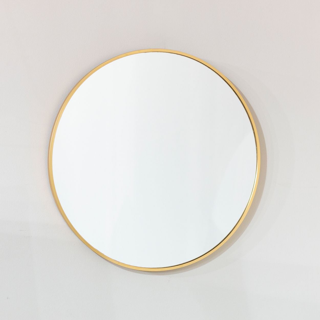 Round Wall Mirror Gold 50Cm
