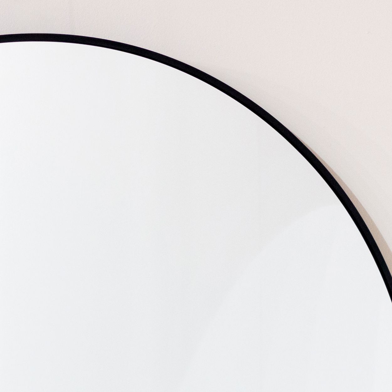 Round Wall Mirror Black 100Cm