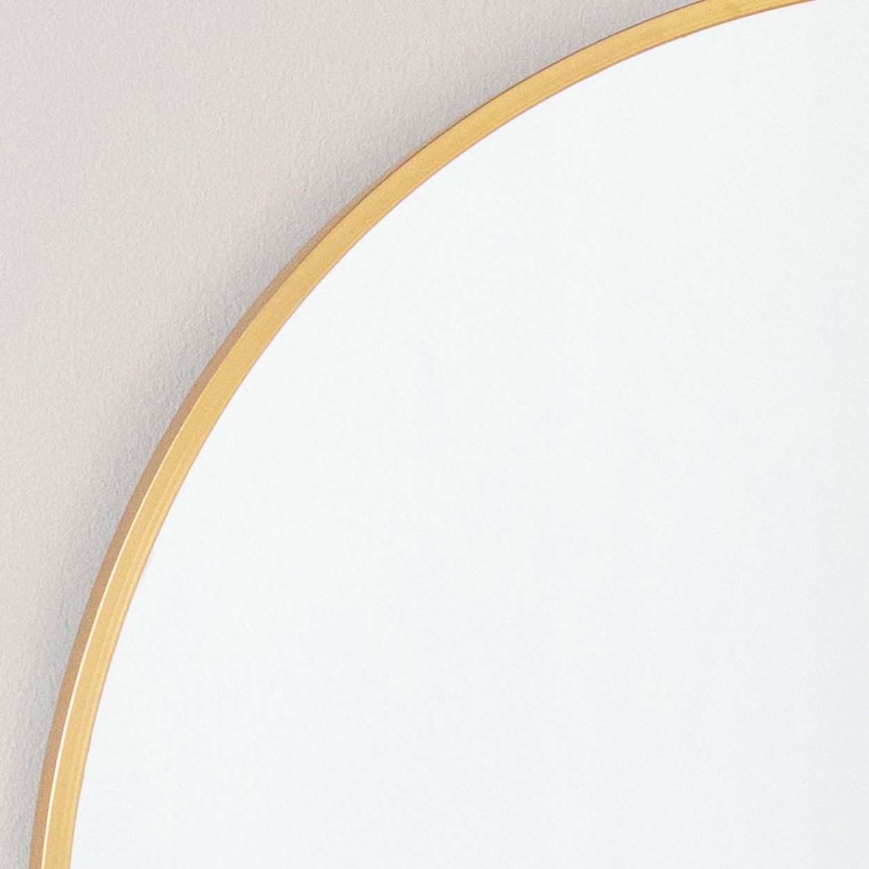 Round Wall Mirror Gold 100Cm