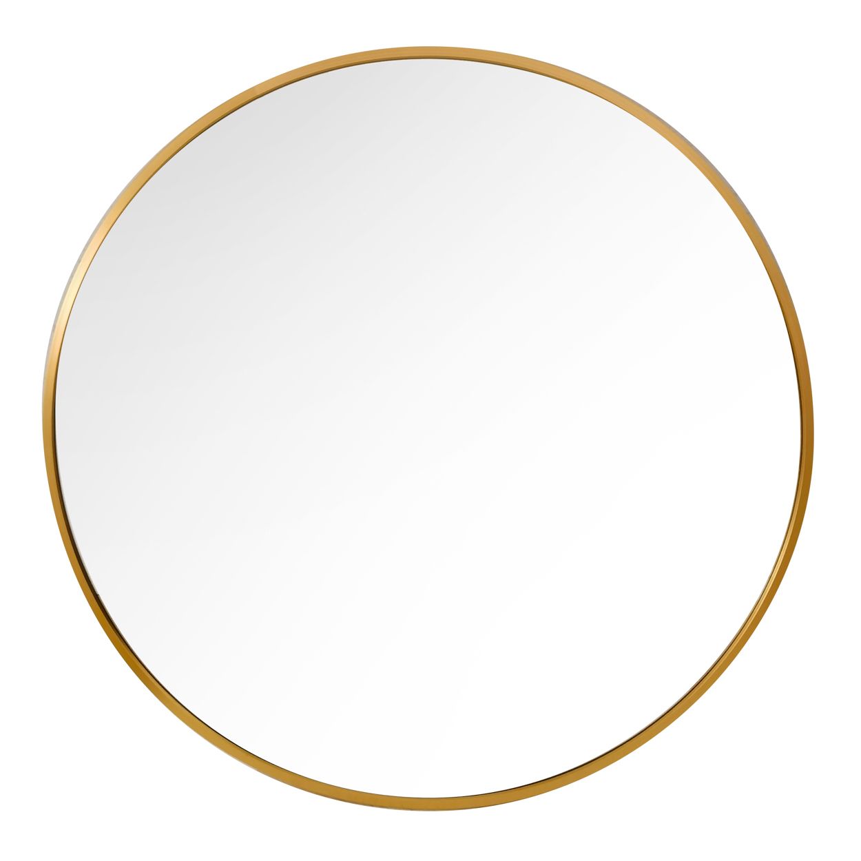 Round Wall Mirror Gold 100Cm
