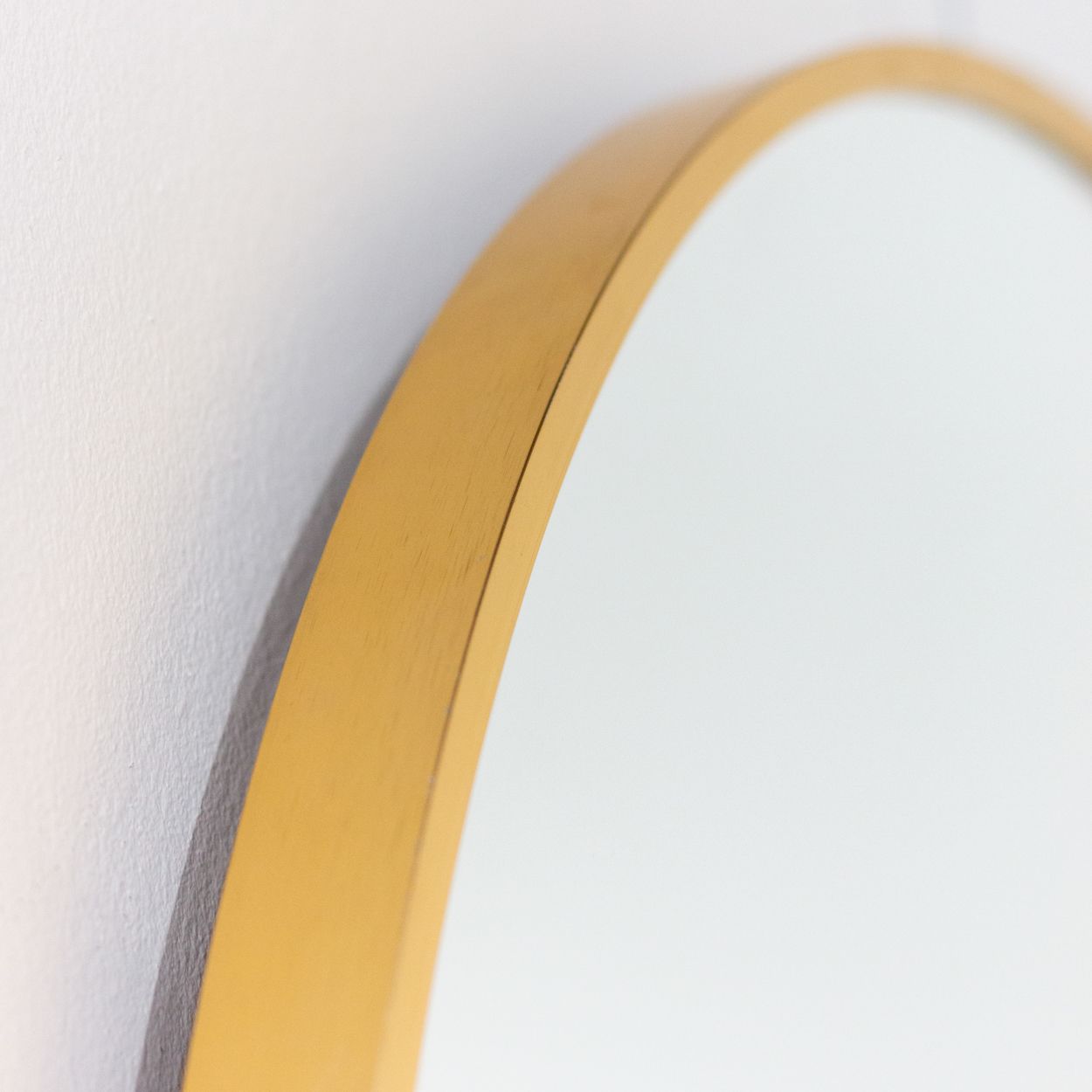 Round Wall Mirror Gold 100Cm