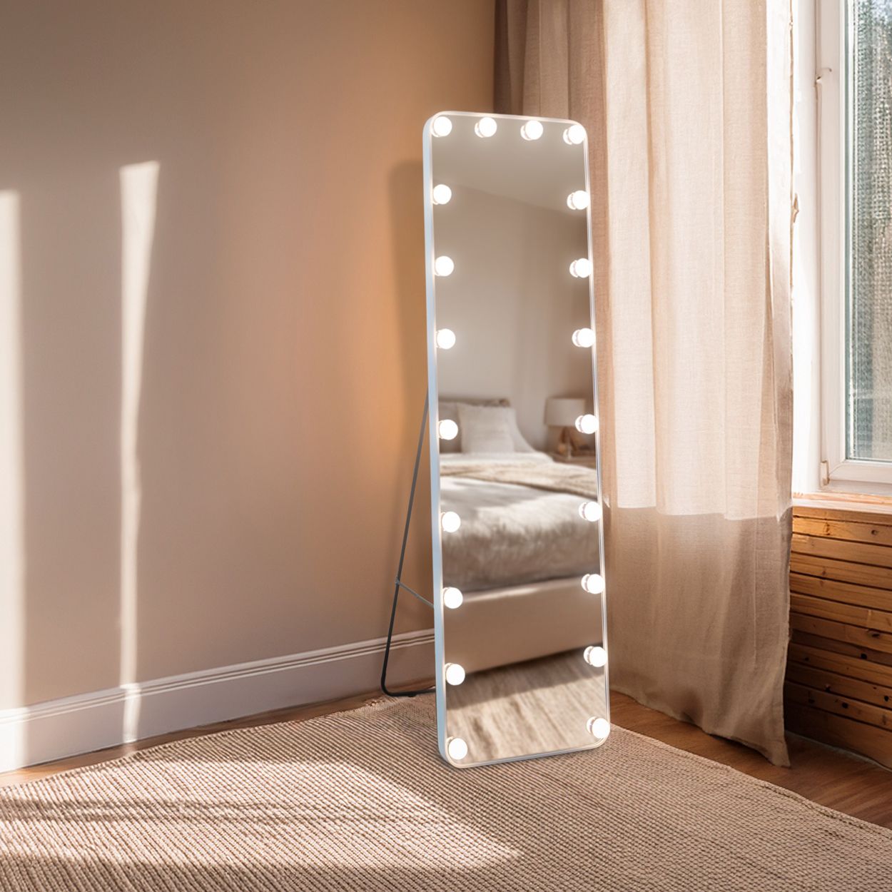 LED BULB CHEVAL MIRROR WHITE 160 X 50CM