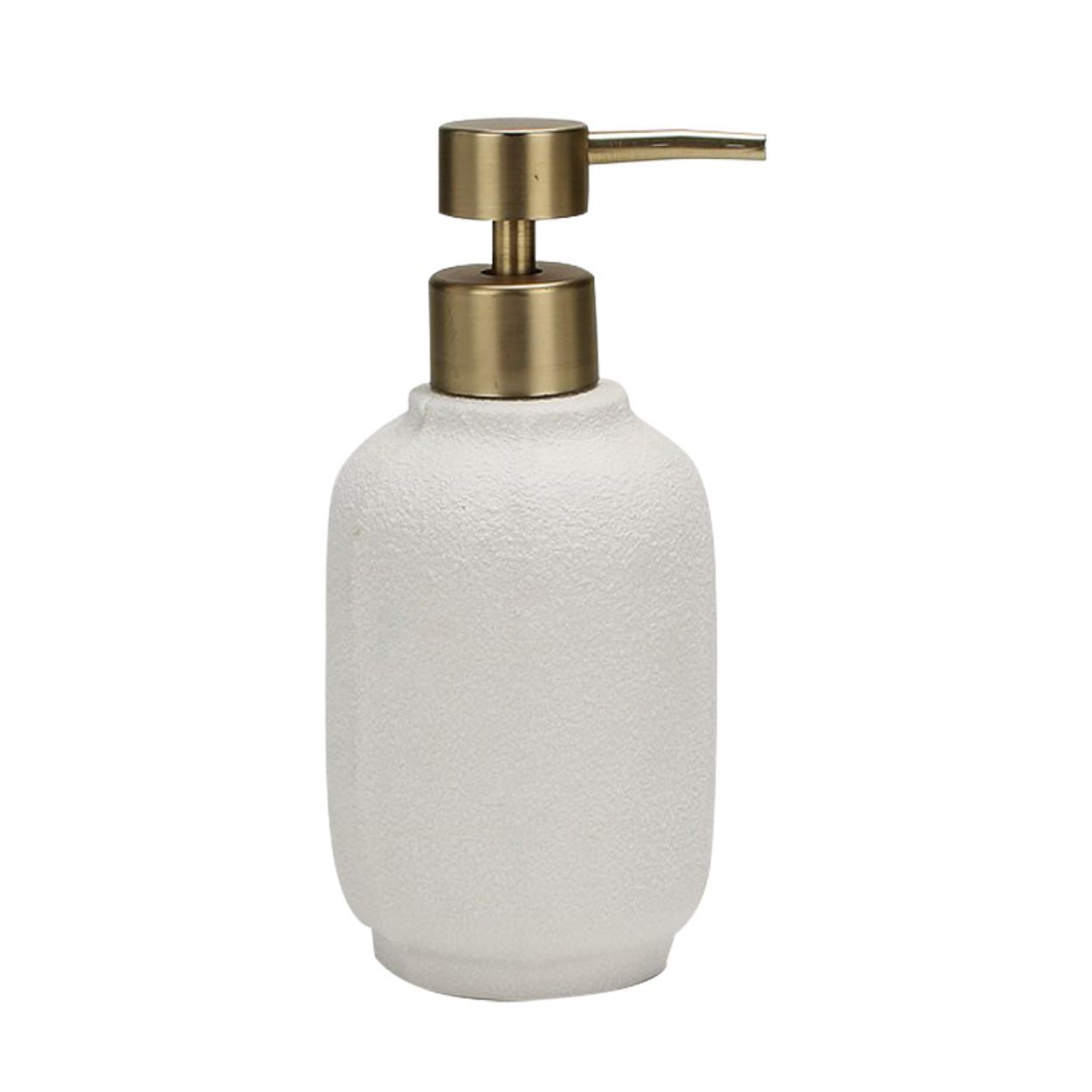 Textured Ceramic Soap Dispenser White