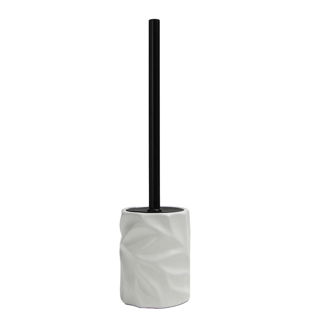 Shaped Ceramic Toilet Brush Holder White.