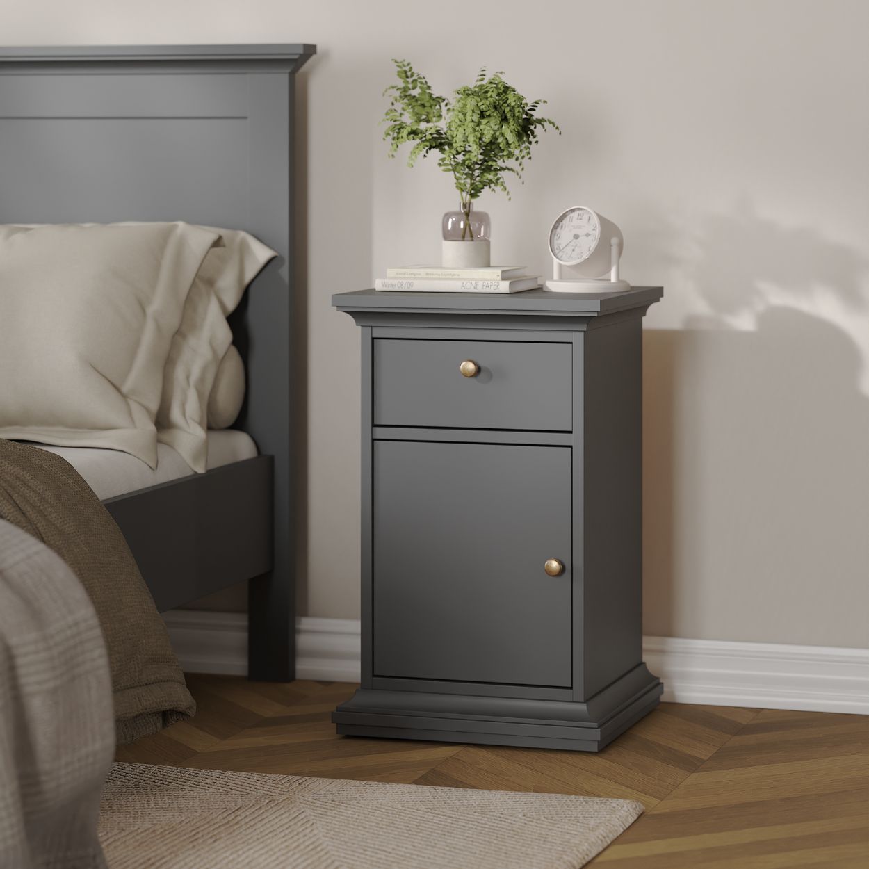 Monacco Nightstand Grey
