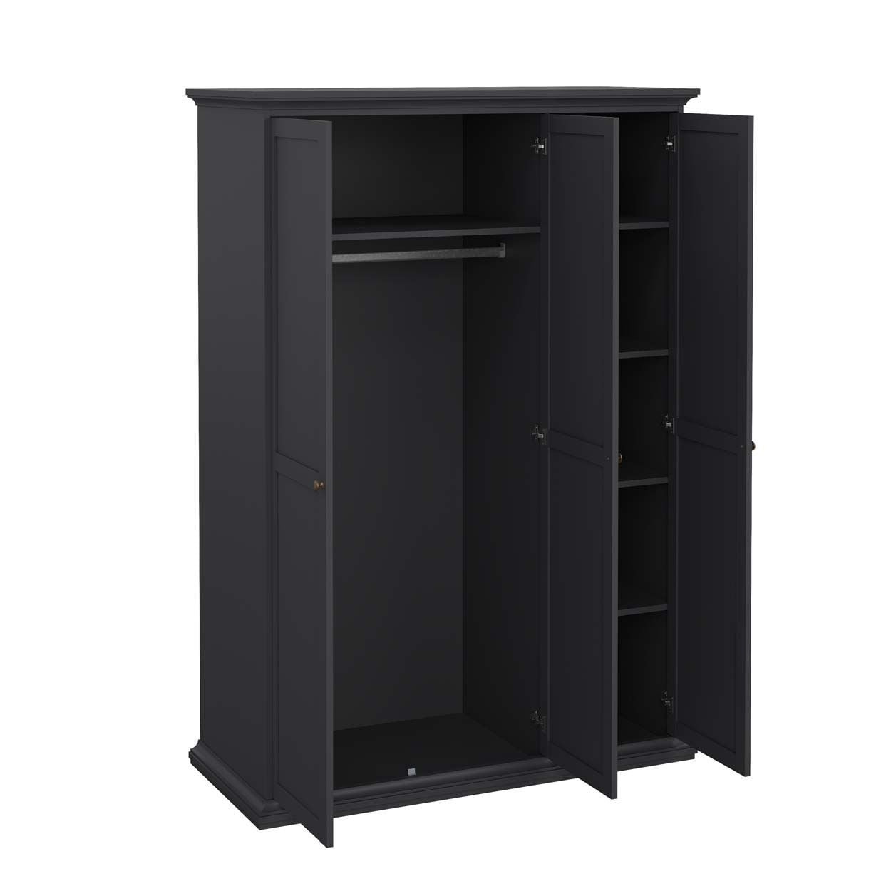 Monaco 3 Door Wardrobe Grey