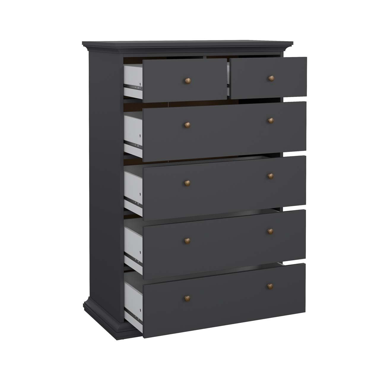 Monacco 6 Drawer Chest Grey