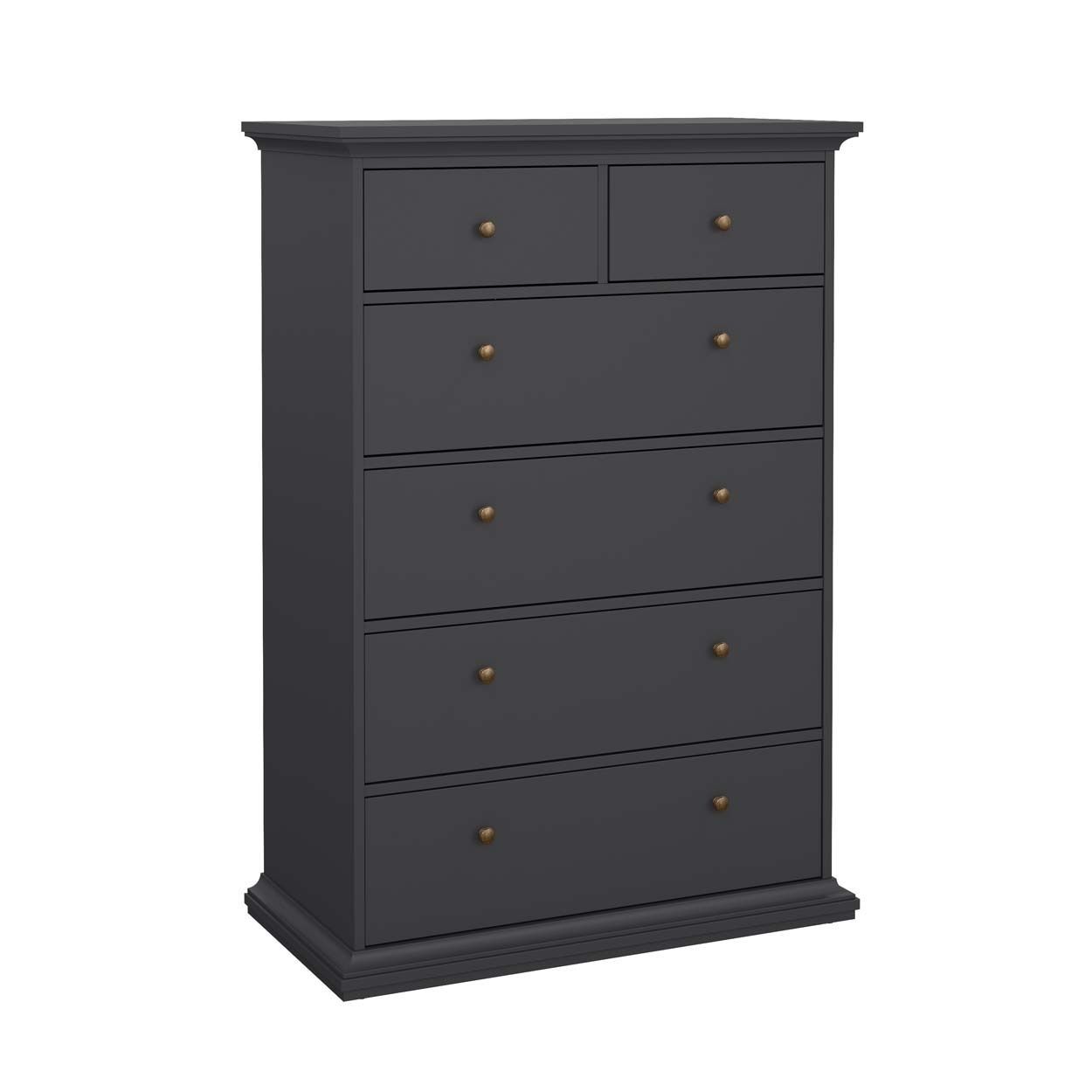 Monacco 6 Drawer Chest Grey