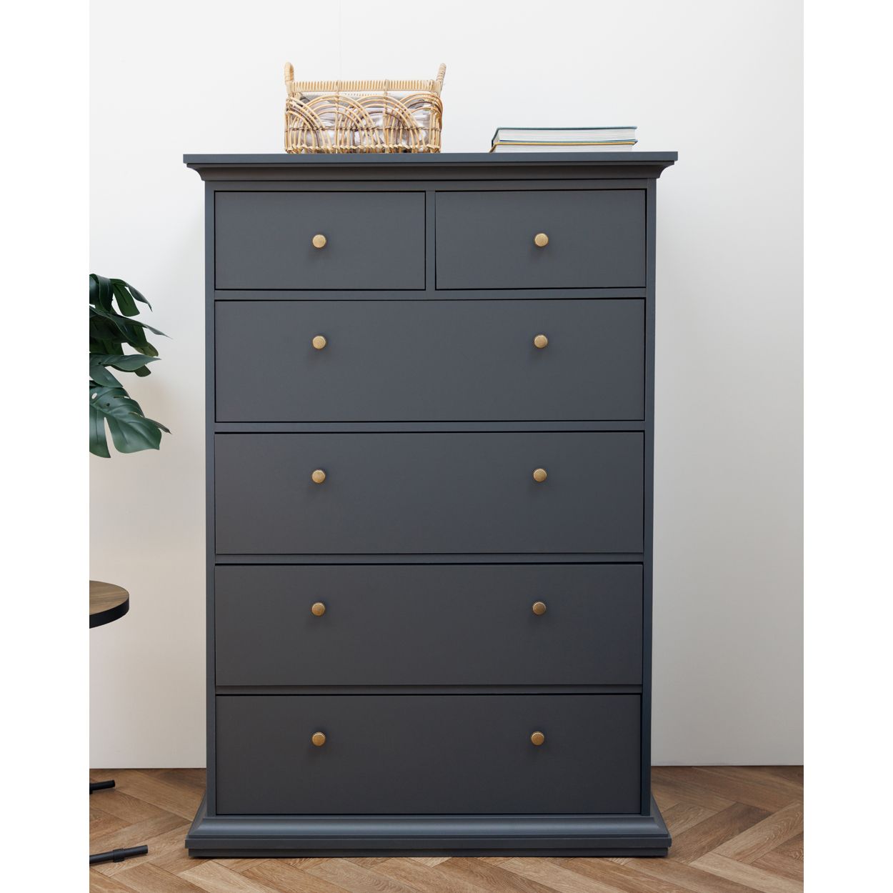 Monacco 6 Drawer Chest Grey